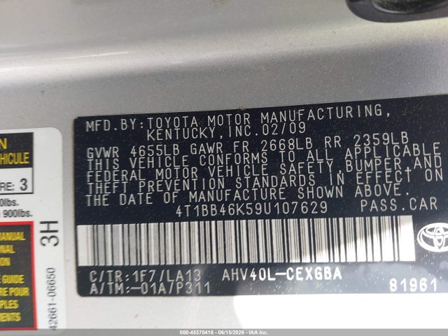 2009 Toyota CAMRY HYBRID 照片 9