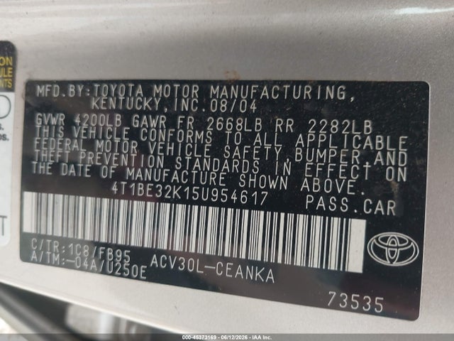 2005 Toyota CAMRY STD — фото 9