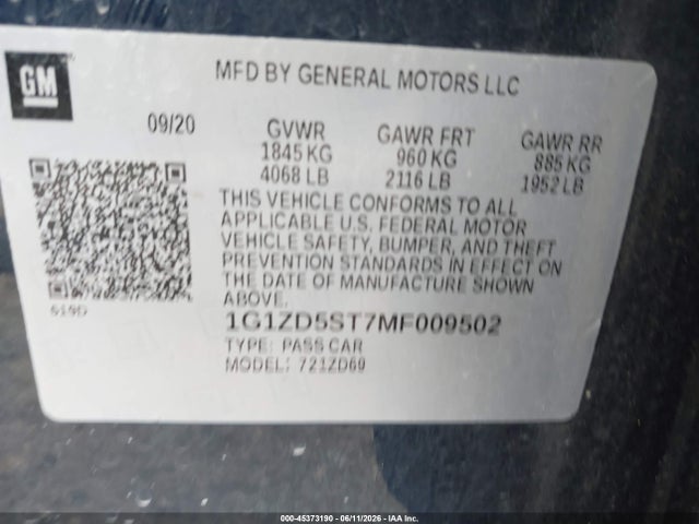 صورة 9 لـ 2021 Chevrolet MALIBU FWD LT