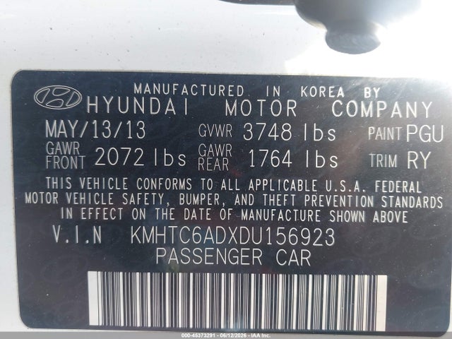 2013 Hyundai VELOSTER 照片 9