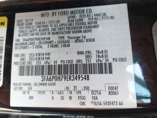 2014 FORD FUSION SE — миниатюра 9