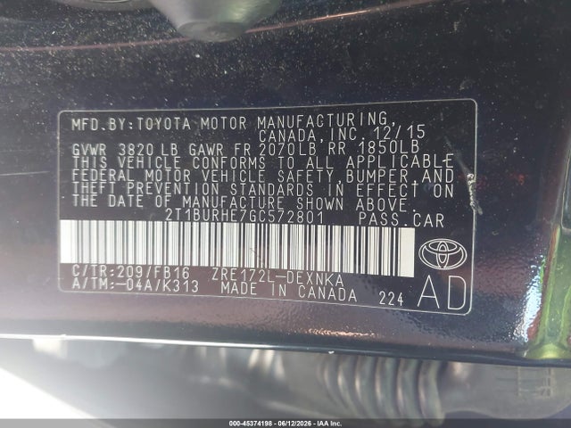 2016 Toyota COROLLA LE 照片 9