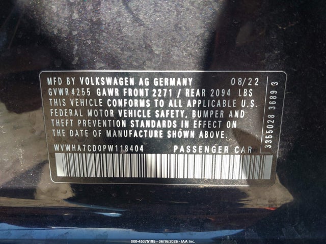 2023 VOLKSWAGEN GOLF GTI 2.0T S 9