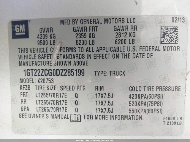 2013 GMC SIERRA 2500HD WORK TRUCK 照片 9