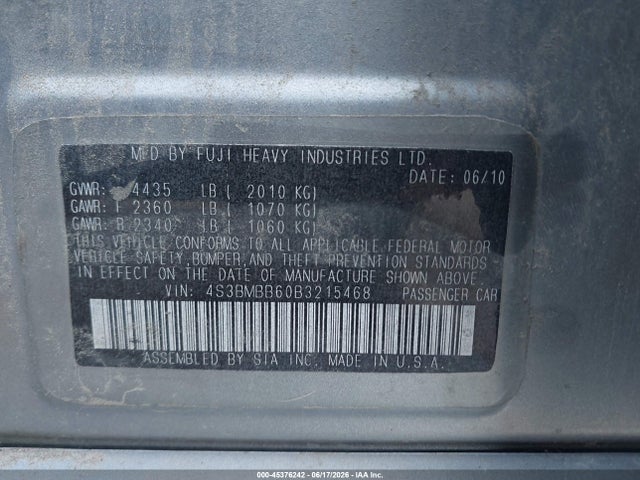 صورة 9 لـ 2011 Subaru LEGACY 2.5I PREMIUM
