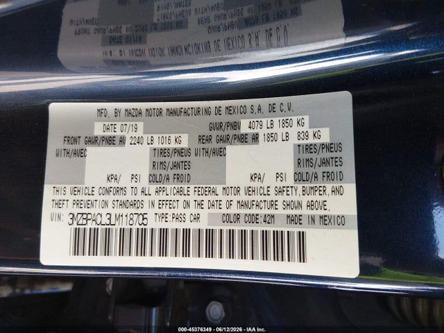 صورة 9 لـ 2020 Mazda MAZDA3 SELECT PACKAGE