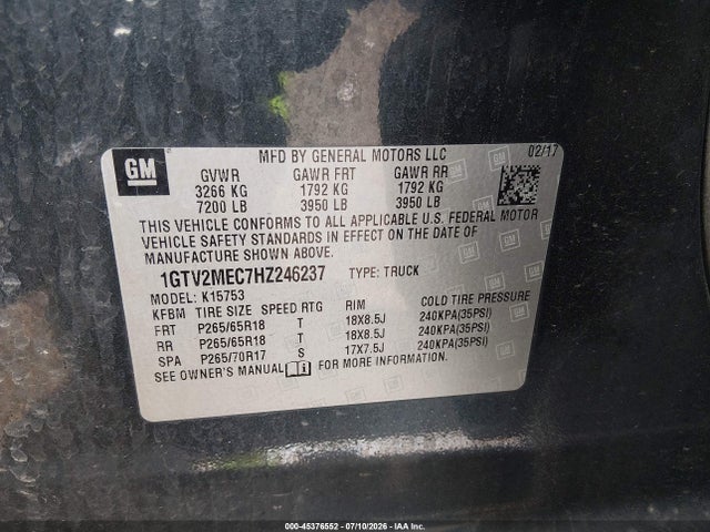 2017 GMC SIERRA 1500 SLE 照片 9