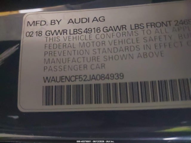 2018 AUDI A5 2.0T PREMIUM — фото 9