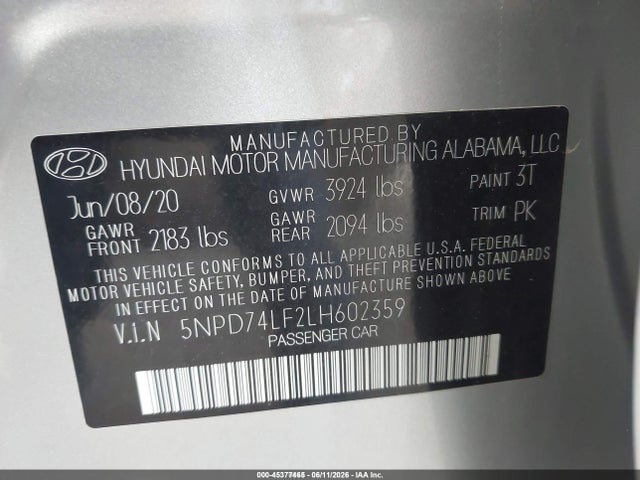 2020 Hyundai ELANTRA SE 照片 9