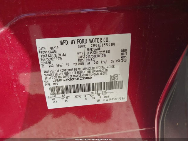 2019 FORD EDGE TITANIUM 9