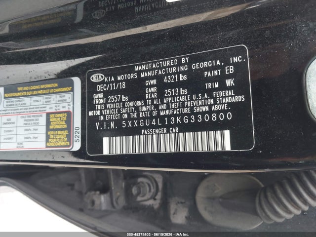 2019 KIA OPTIMA EX 9