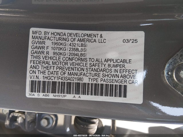 صورة 9 لـ 2025 Honda ACCORD SE