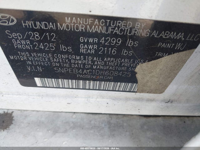 2013 Hyundai SONATA GLS 照片 9
