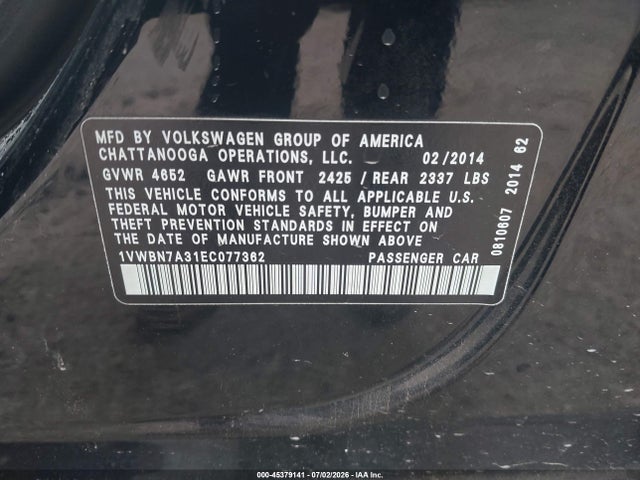 صورة 9 لـ 2014 Volkswagen PASSAT 2.0L TDI SE