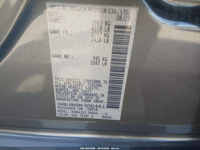 2024 Nissan ALTIMA S FWD 照片 9