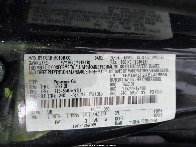 2014 FORD FOCUS SE 缩略图 9
