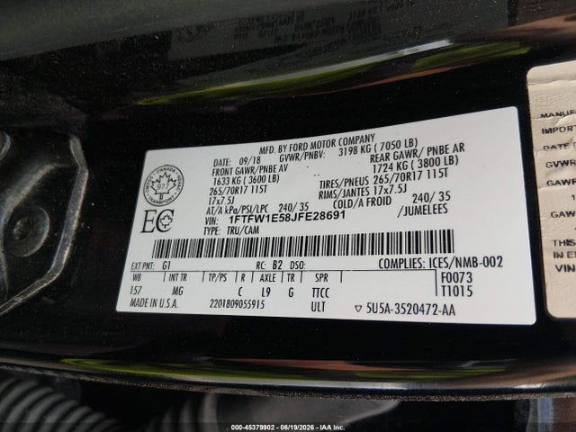 2018 FORD F-150 XLT 照片 9