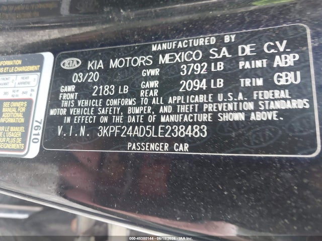 صورة 9 لـ 2020 KIA FORTE LXS