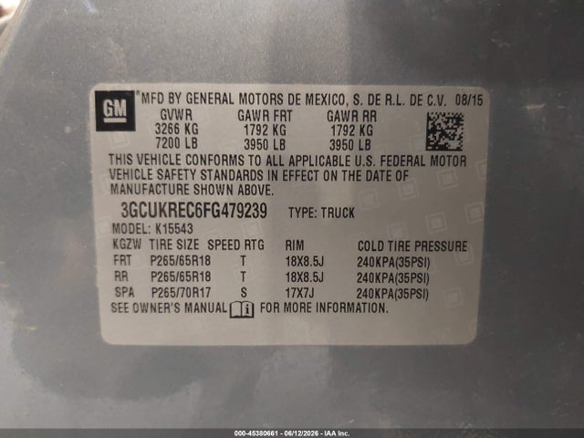 صورة 9 لـ 2015 Chevrolet SILVERADO 1500 LT