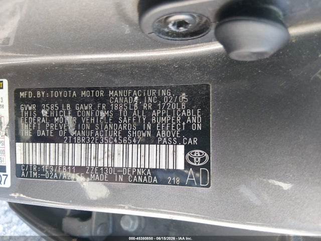 صورة 9 لـ 2005 Toyota COROLLA LE