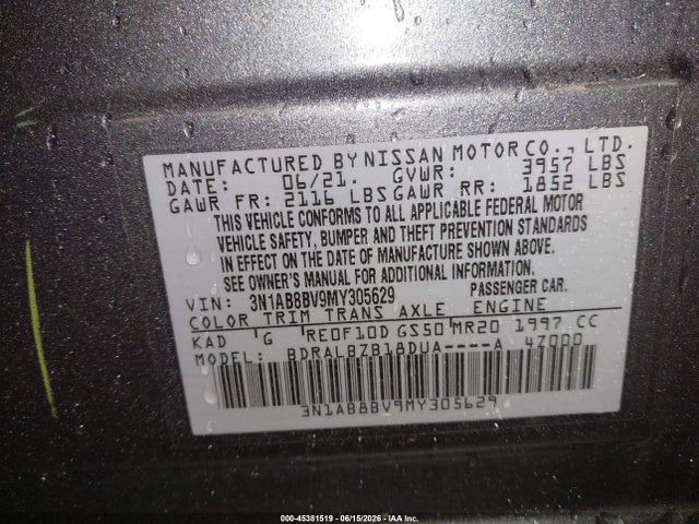 2021 Nissan SENTRA S XTRONIC CVT 照片 9