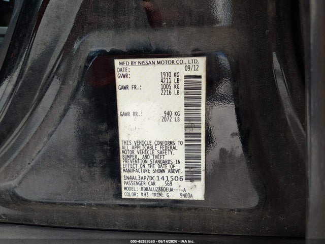 2013 Nissan ALTIMA 2.5 SV 照片 9