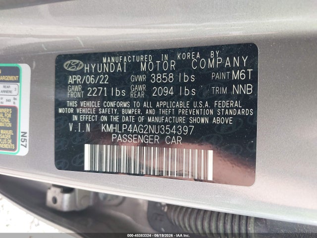 صورة 9 لـ 2022 Hyundai ELANTRA LIMITED