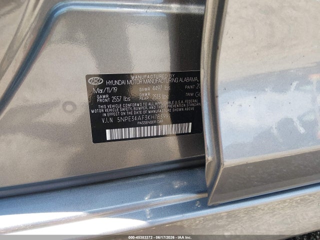 2019 HYUNDAI SONATA SEL 9