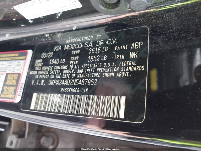 2022 KIA RIO S 照片 9