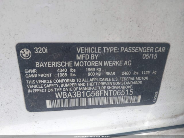 2015 BMW 320I 照片 9