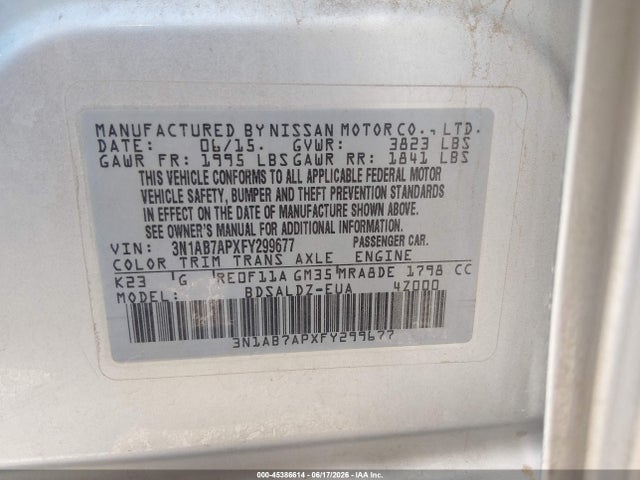 صورة 9 لـ 2015 Nissan SENTRA SV