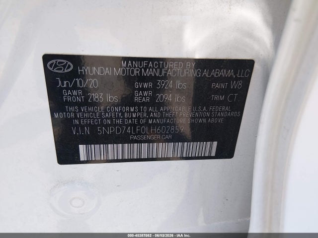 2020 Hyundai ELANTRA SE 照片 9