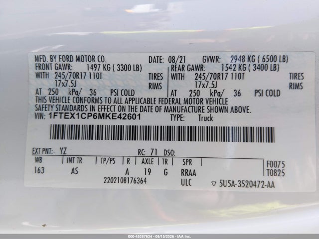 2021 FORD F-150 XL 照片 9