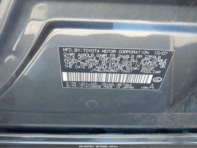 2008 Lexus ES 350 photo 9