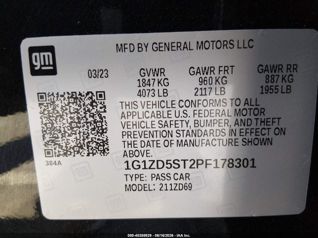 2023 Chevrolet MALIBU FWD 1LT 照片 9
