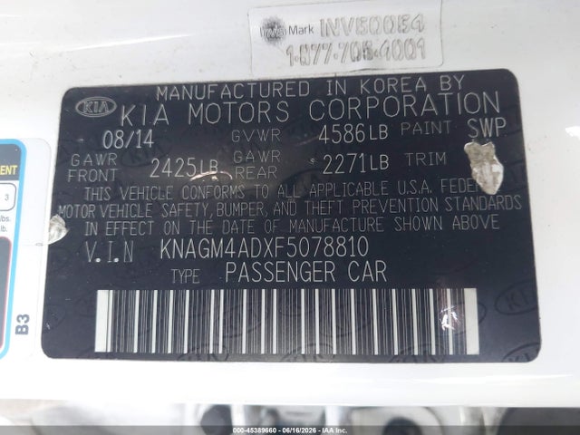2015 KIA OPTIMA HYBRID photo 9