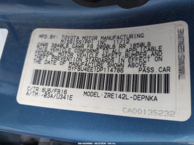2013 Toyota COROLLA LE 照片 9