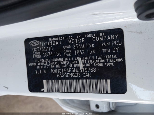 2017 Hyundai ACCENT SE 照片 9