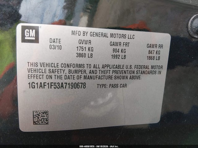 2010 Chevrolet COBALT LT 照片 9