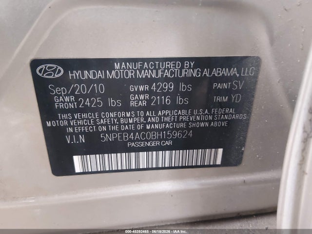 صورة 9 لـ 2011 Hyundai SONATA GLS