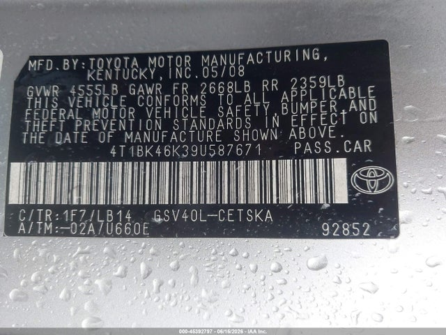 صورة 9 لـ 2009 Toyota CAMRY SE V6