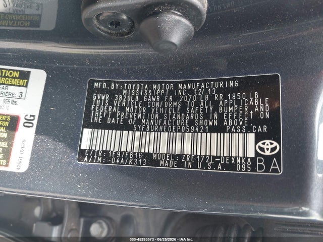 2014 Toyota COROLLA LE 照片 9