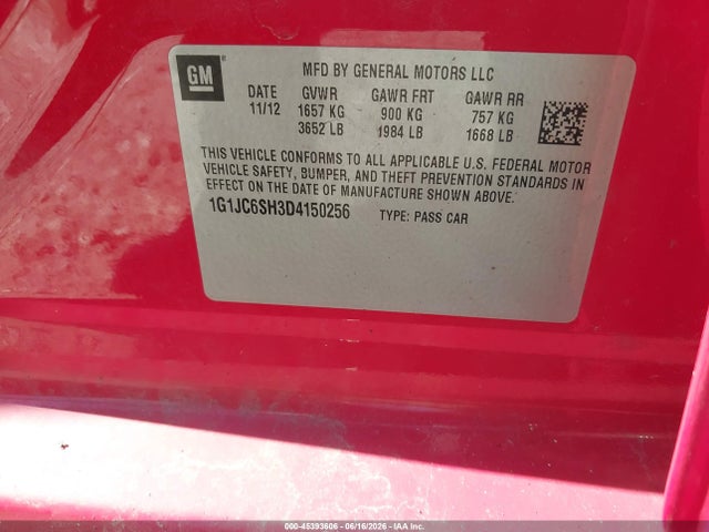 2013 Chevrolet SONIC LT AUTO 照片 9