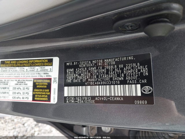 صورة 9 لـ 2009 Toyota CAMRY LE