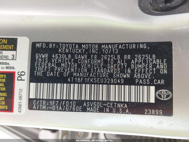 2014 Toyota CAMRY LE 照片 9