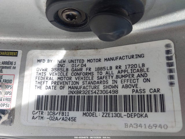 2004 Toyota COROLLA CE photo 9