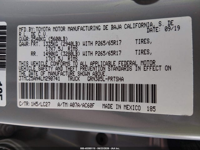 صورة 9 لـ 2020 Toyota TACOMA TRD SPORT