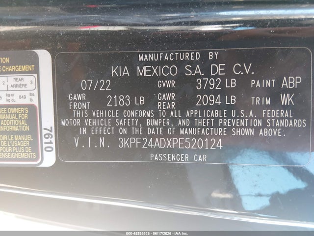 2023 KIA FORTE LXS 照片 9