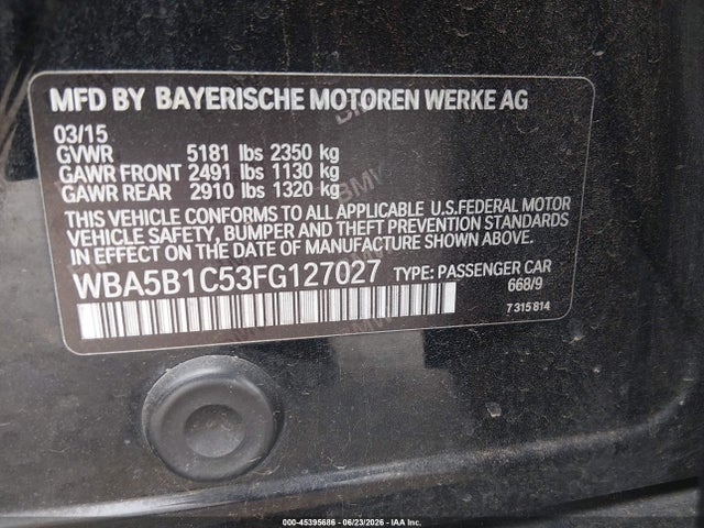 2015 BMW 535I 照片 9