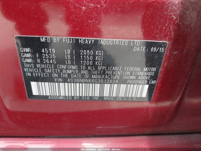 صورة 9 لـ 2016 Subaru LEGACY 2.5I LIMITED